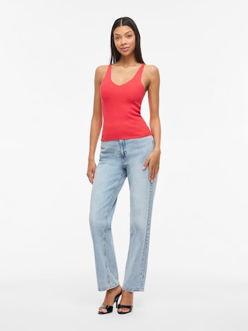 VILA Knitted Top 'VIWennie' in Red