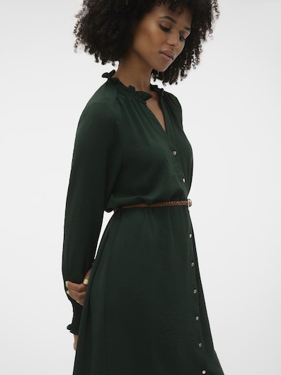 VERO MODA Robe-chemise 'VIBE' en vert foncé, Vue avec produit