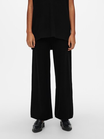 Wide Leg Pantalon 'New Dallas' ONLY en noir : devant