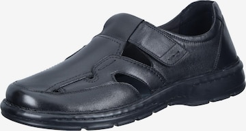 Comfortabel Classic Flats in Black: front