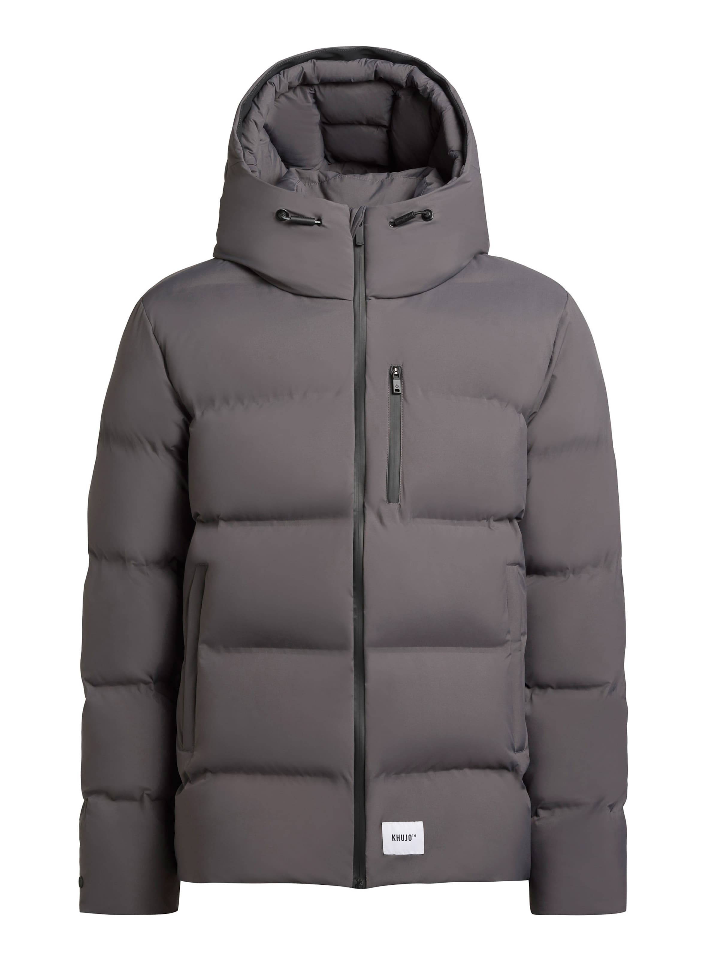 khujo Zimní bunda 'Silas3' – šedá: přední strana