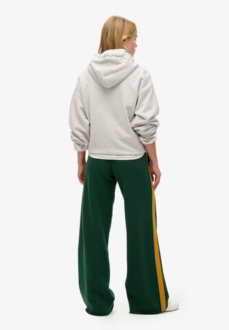 Superdry Wide leg Broek 'Essential' in Groen