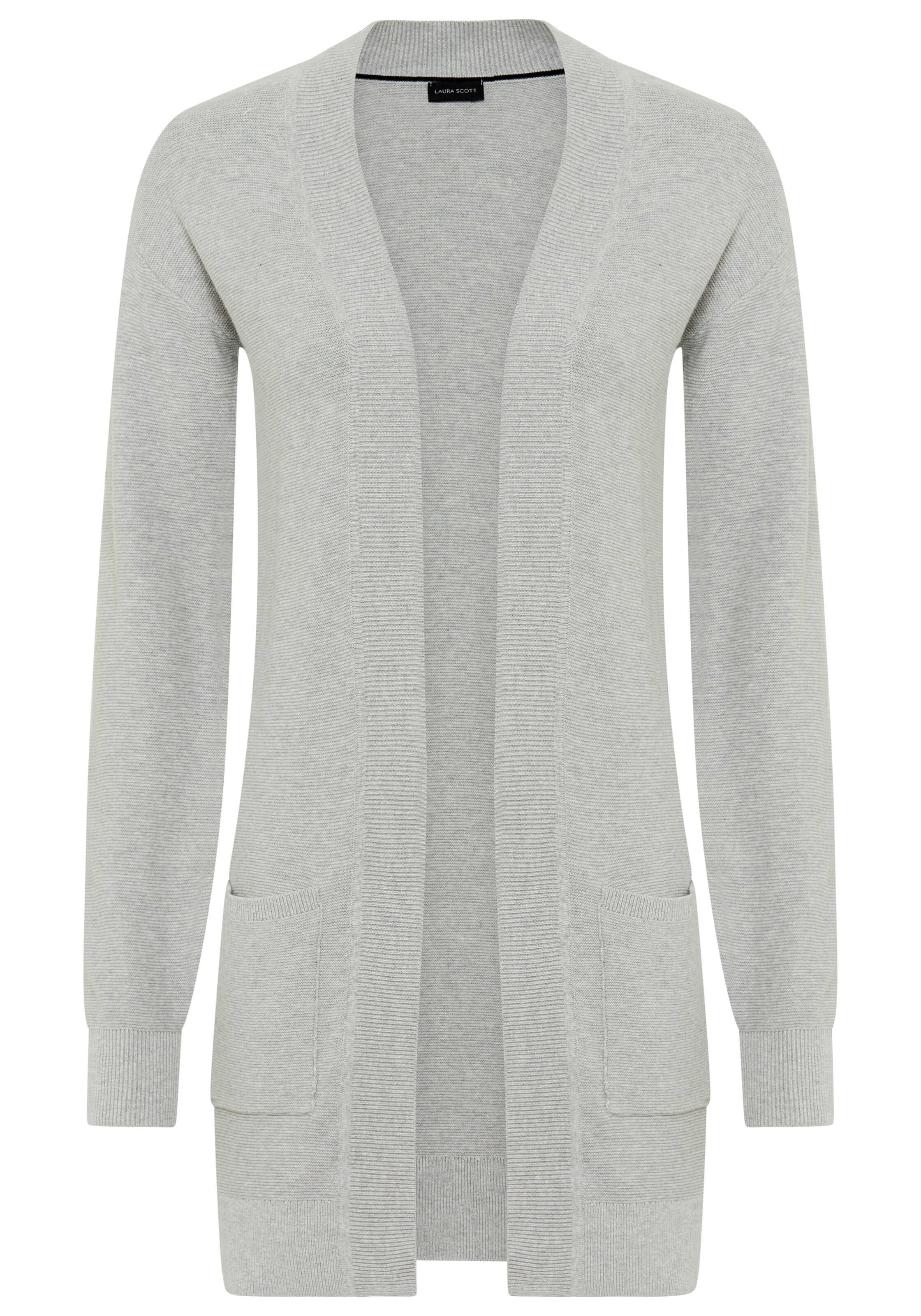 LAURA SCOTT Strickjacke in Grau: Vorderseite
