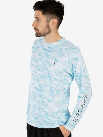 T-Shirt fonctionnel Spyder en bleu : devant