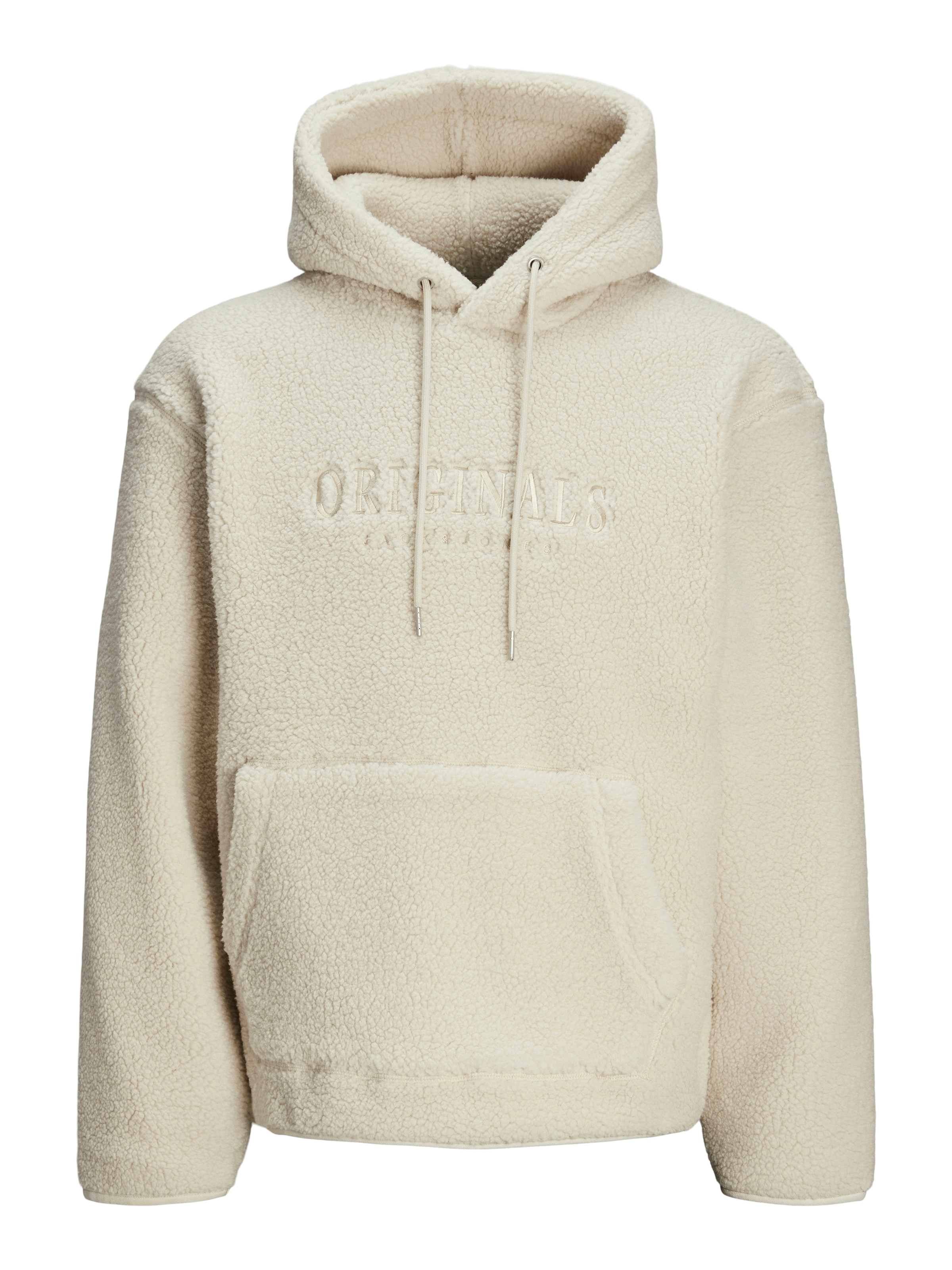 Jack&Jones - 12263011 - Jor Frederiks Berg Teddy Sweat Hood SN Oatmeal Relaxed Fit φούτερ - View #10
