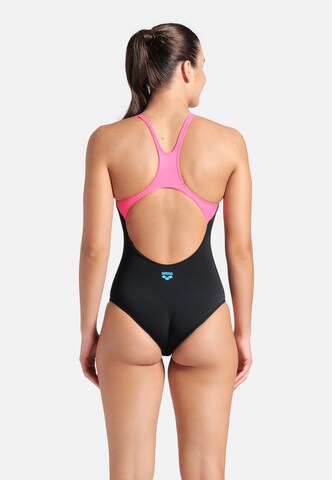 ARENA Bustier Enodelne kopalke 'FOGGY DOTS' | črna barva