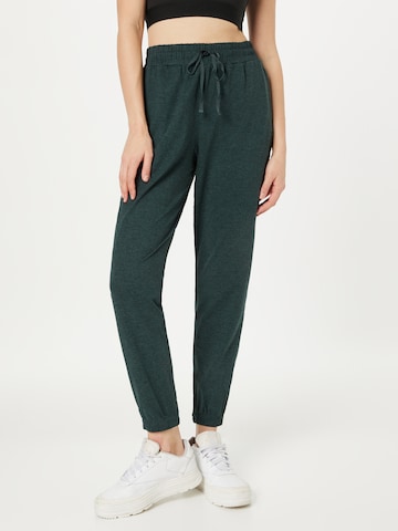 Girlfriend Collective Tapered Sportbroek 'RESET' in Groen: voorkant