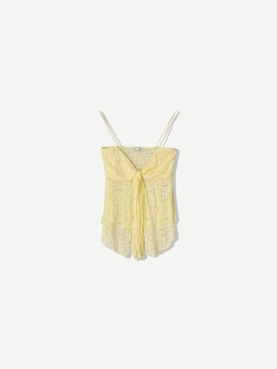 Bershka Top in de kleur Lichtgeel, Productweergave