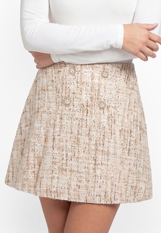 Jupe 'Festive' faina en beige