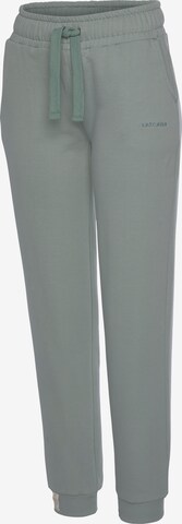 LASCANA Tapered Pyjamahose in Grau