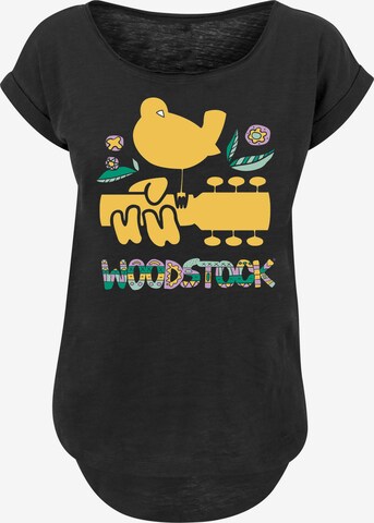 F4NT4STIC Shirt 'Woodstock Artwork' in Zwart: voorkant