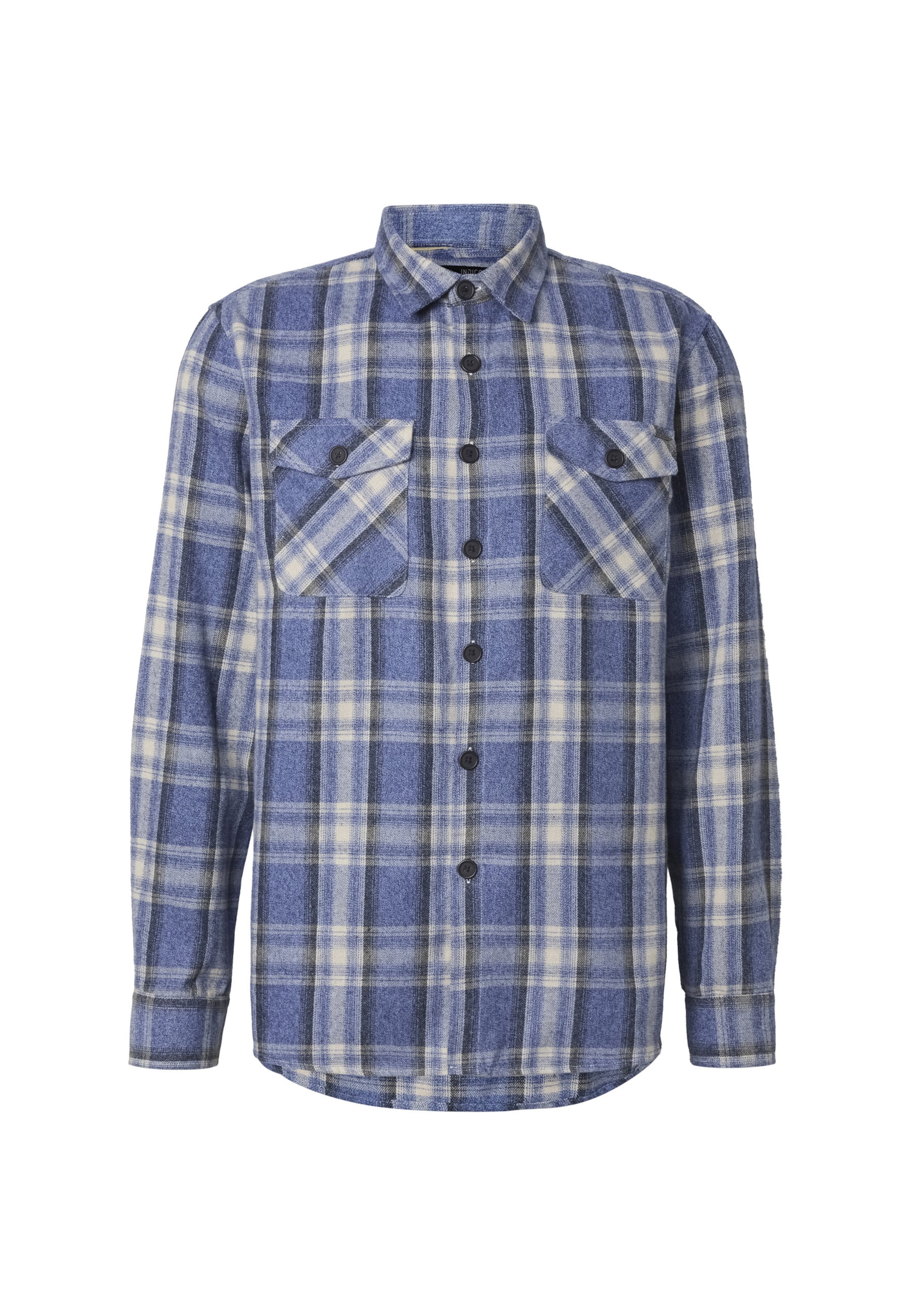 INDICODE JEANS Button Up Shirt 'Stanlei' in Blue: front