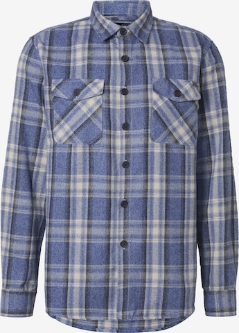 INDICODE JEANS Button Up Shirt 'Stanlei' in Blue: front