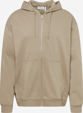 WEEKDAY Zip-Up Hoodie in Beige: front