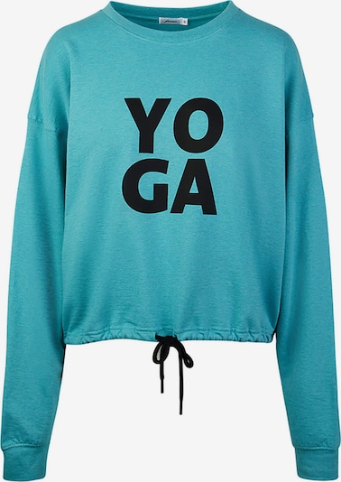 Kismet Yogastyle Sportsweatshirt 'Garuda' in türkis / schwarz, Produktansicht