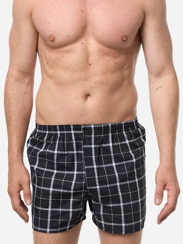 Nur Der Boxer shorts ' Check ' in Black