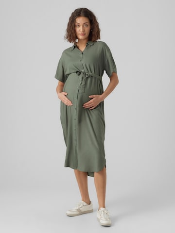 Vero Moda Maternity Dolga srajca 'BUMPY' | zelena barva