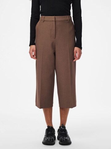 PIECES Regular Pantalon 'PCBlossom' in Bruin: voorkant