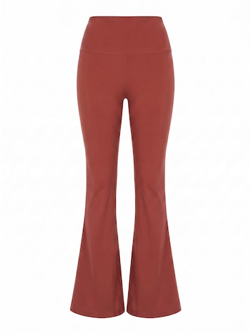 MyLibi Flared Leggings 'Leggings campana rojos – Flare Wine' in Rood: voorkant