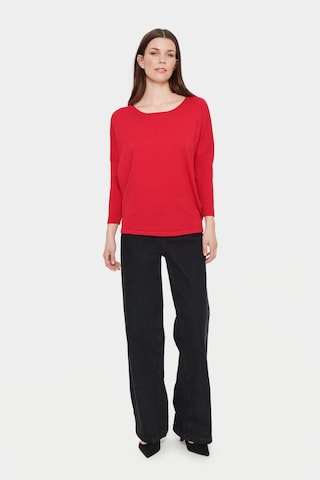 SAINT TROPEZ Sweter 'Mila' w kolorze czerwony