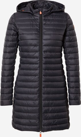SAVE THE DUCK Between-Seasons Coat 'BRYANNA' in Black: front