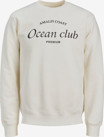 JACK & JONES Sweatshirt 'Ocean Club' i beige: framsida