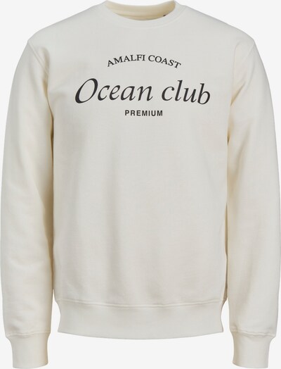 JACK & JONES Sweatshirt 'Ocean Club' in de kleur Crème / Zwart, Productweergave