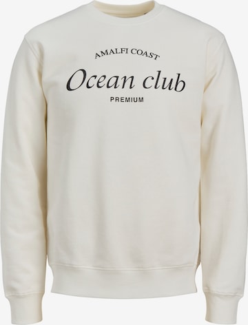 JACK & JONES Sweatshirt 'OCEAN CLUB' i beige: forside