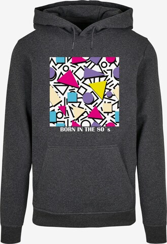 Mister Tee Sweatshirt 'Geometric Retro' in Grijs: voorkant