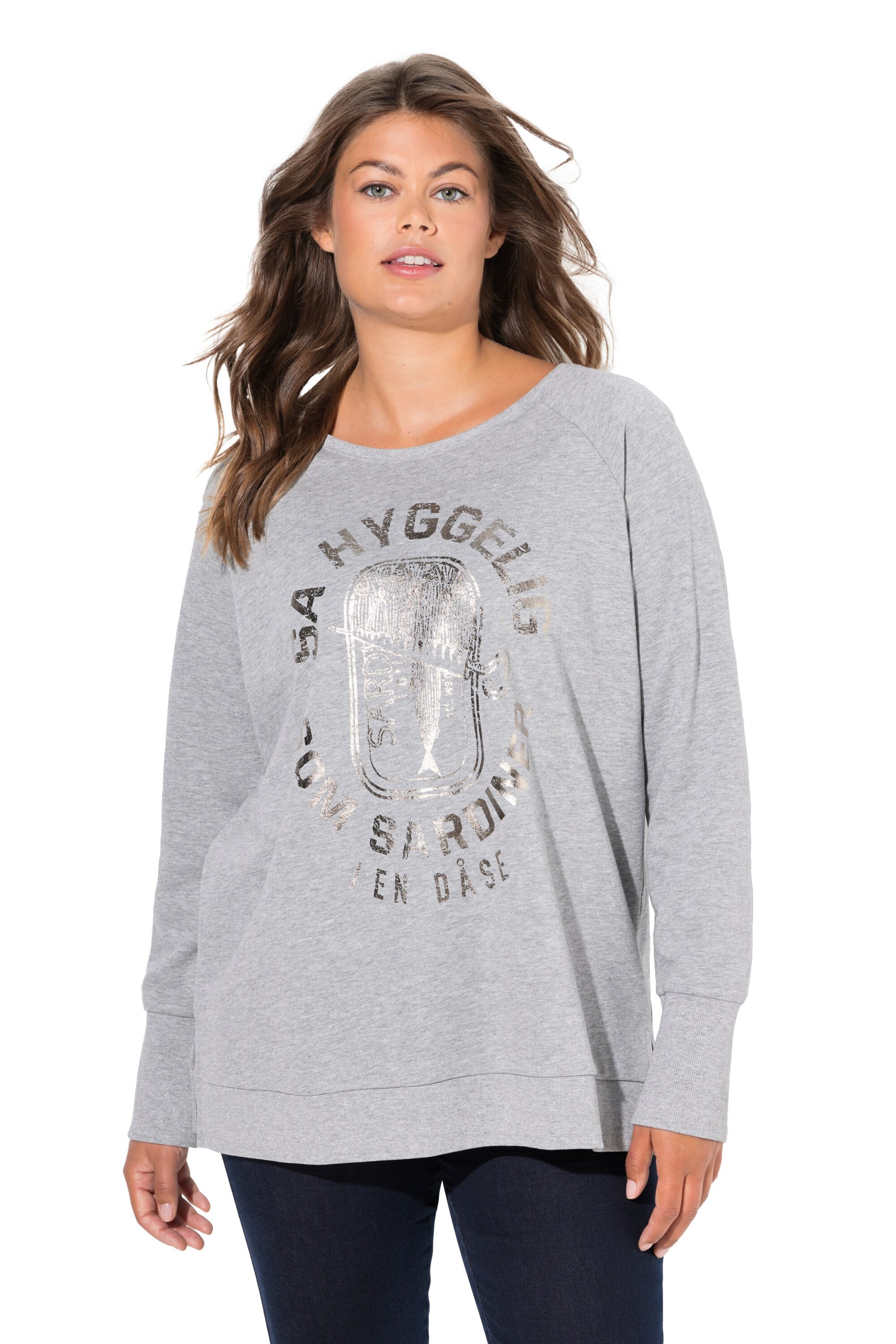LAURASØN Sweatshirt in Grey: front
