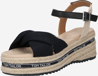 TOM TAILOR Sandale in beige / navy, Produktansicht