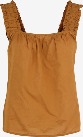 PIECES - Blusa en marrón: frente