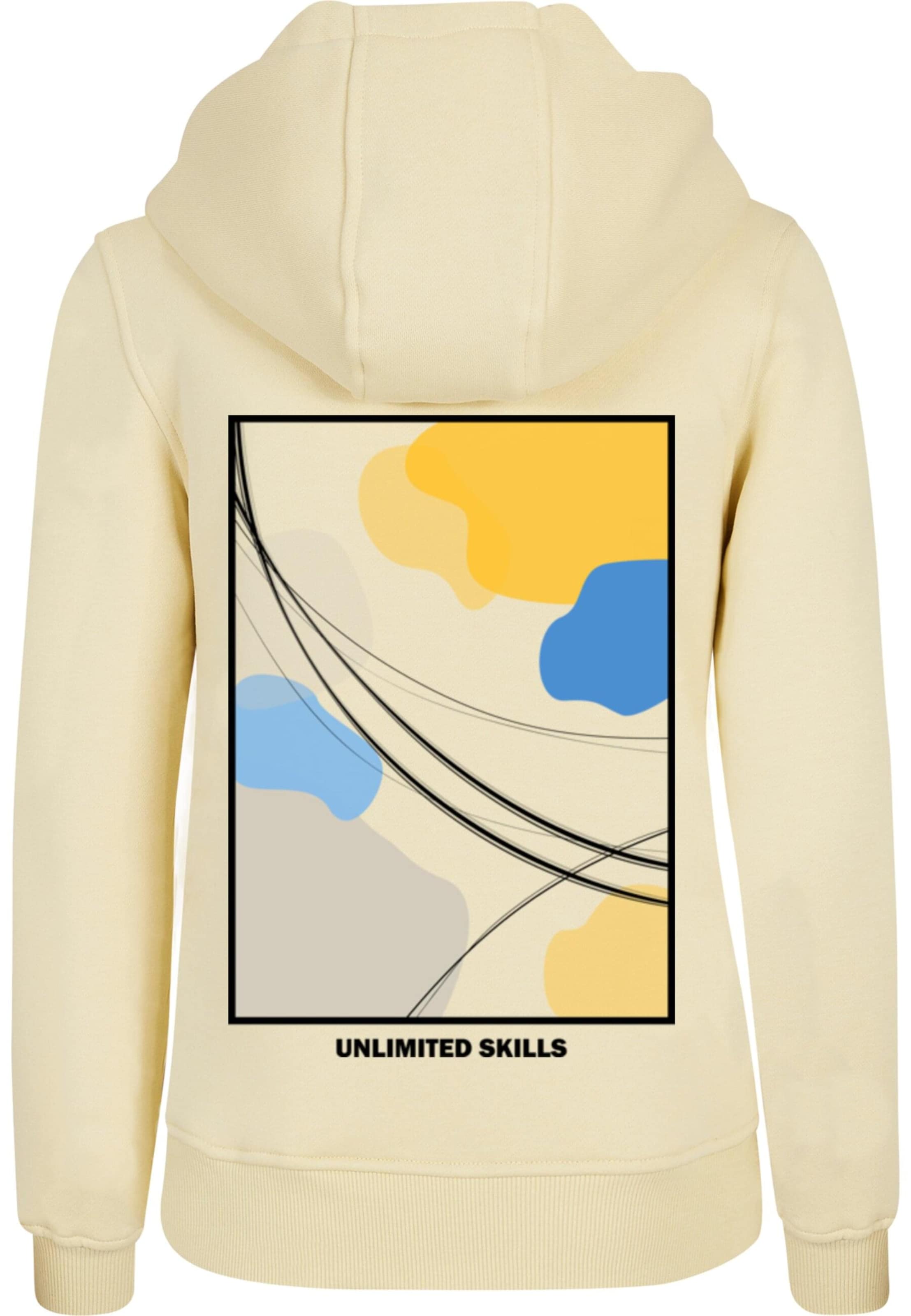Merchcode Sweatshirt 'Unlimited Skills' in Geel