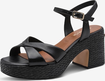 Tamaris - Sandalias en negro: frente