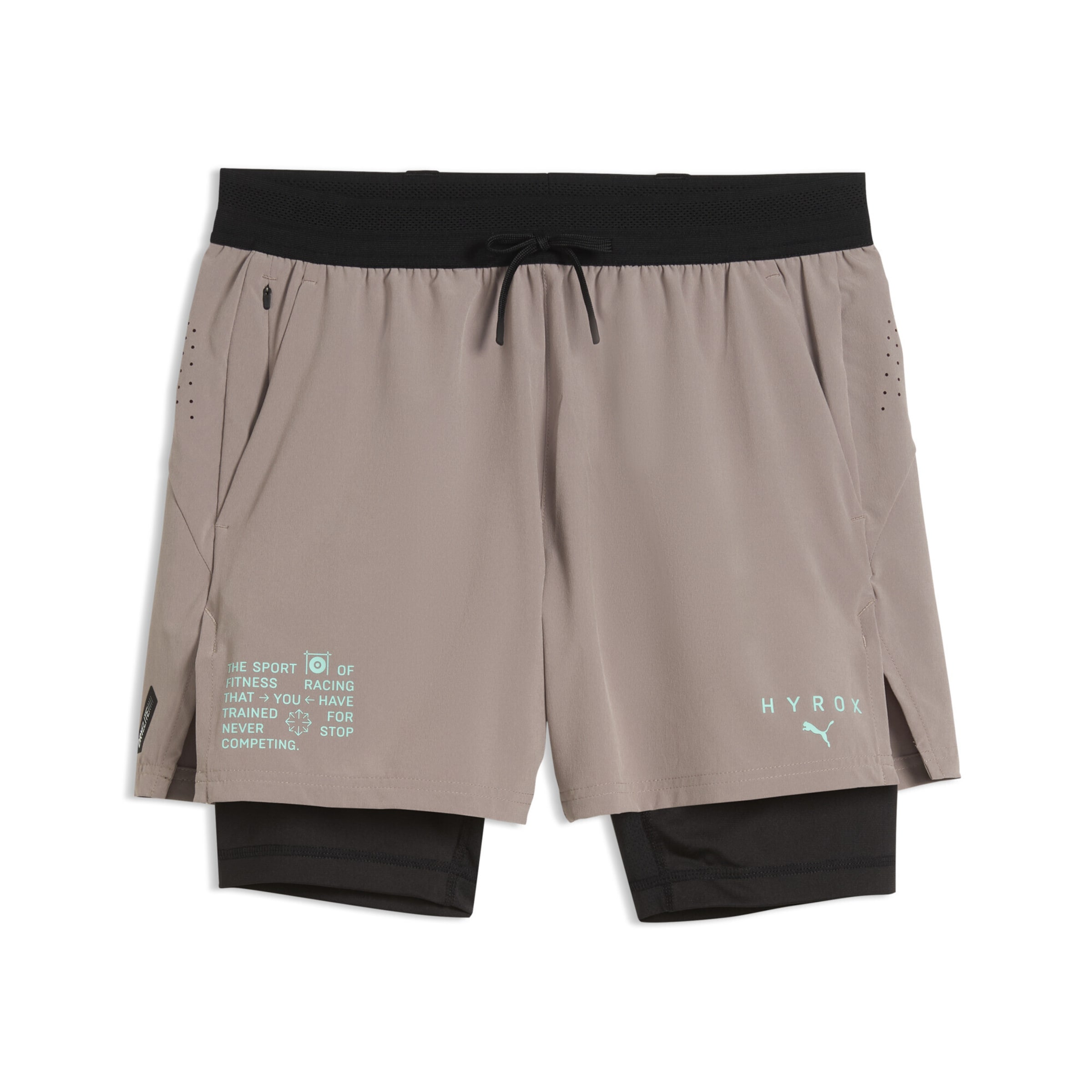PUMA Sportbroek in Beige: voorkant