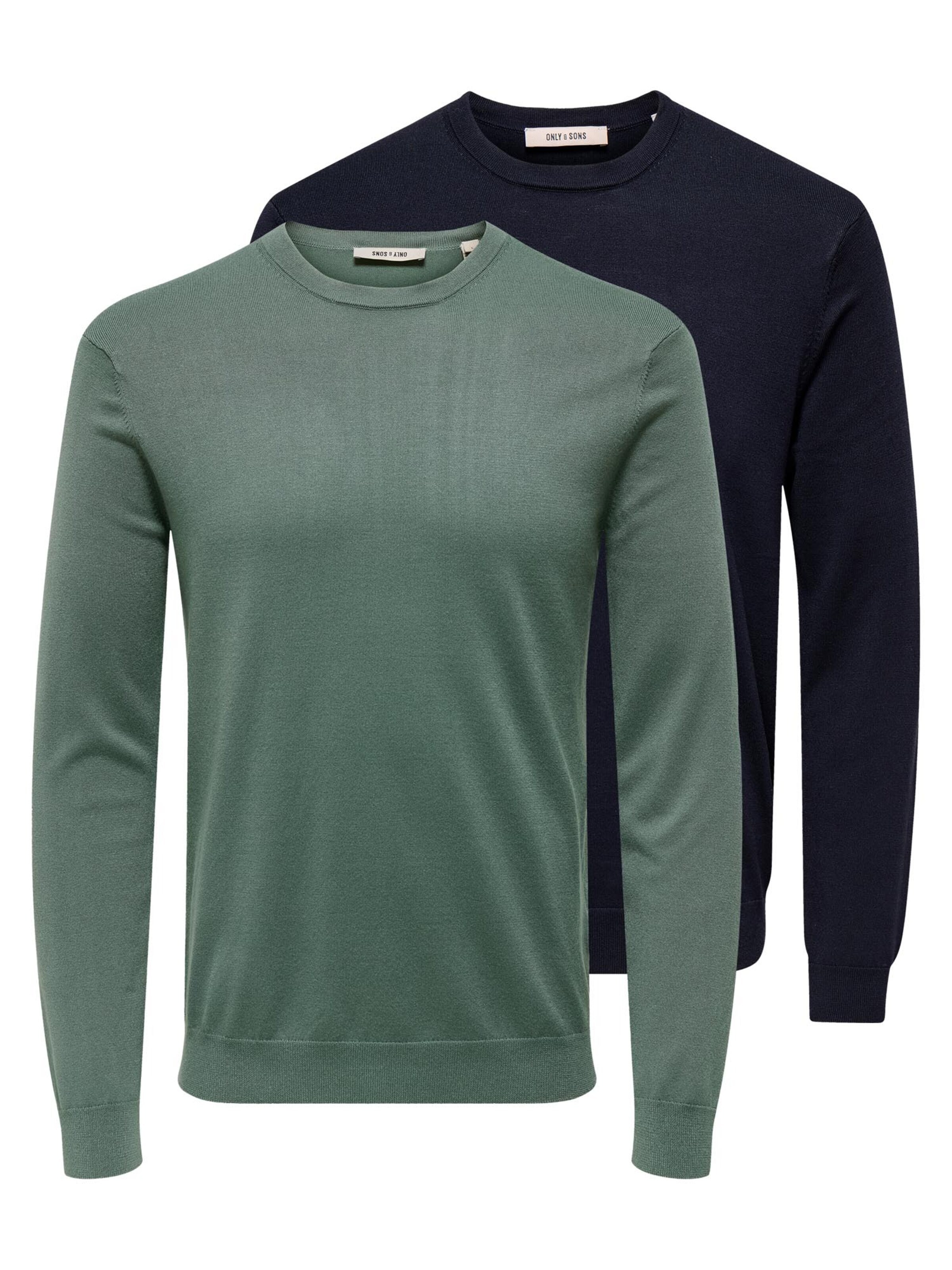 Only & Sons Trui 'Wyler' in Groen: voorkant