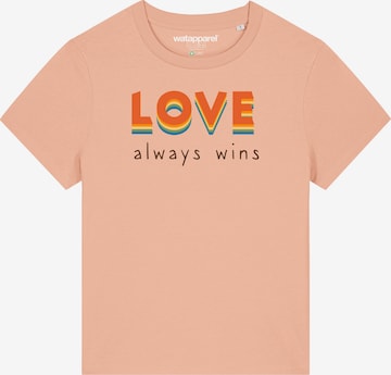 T-shirt Watapparel en orange : devant