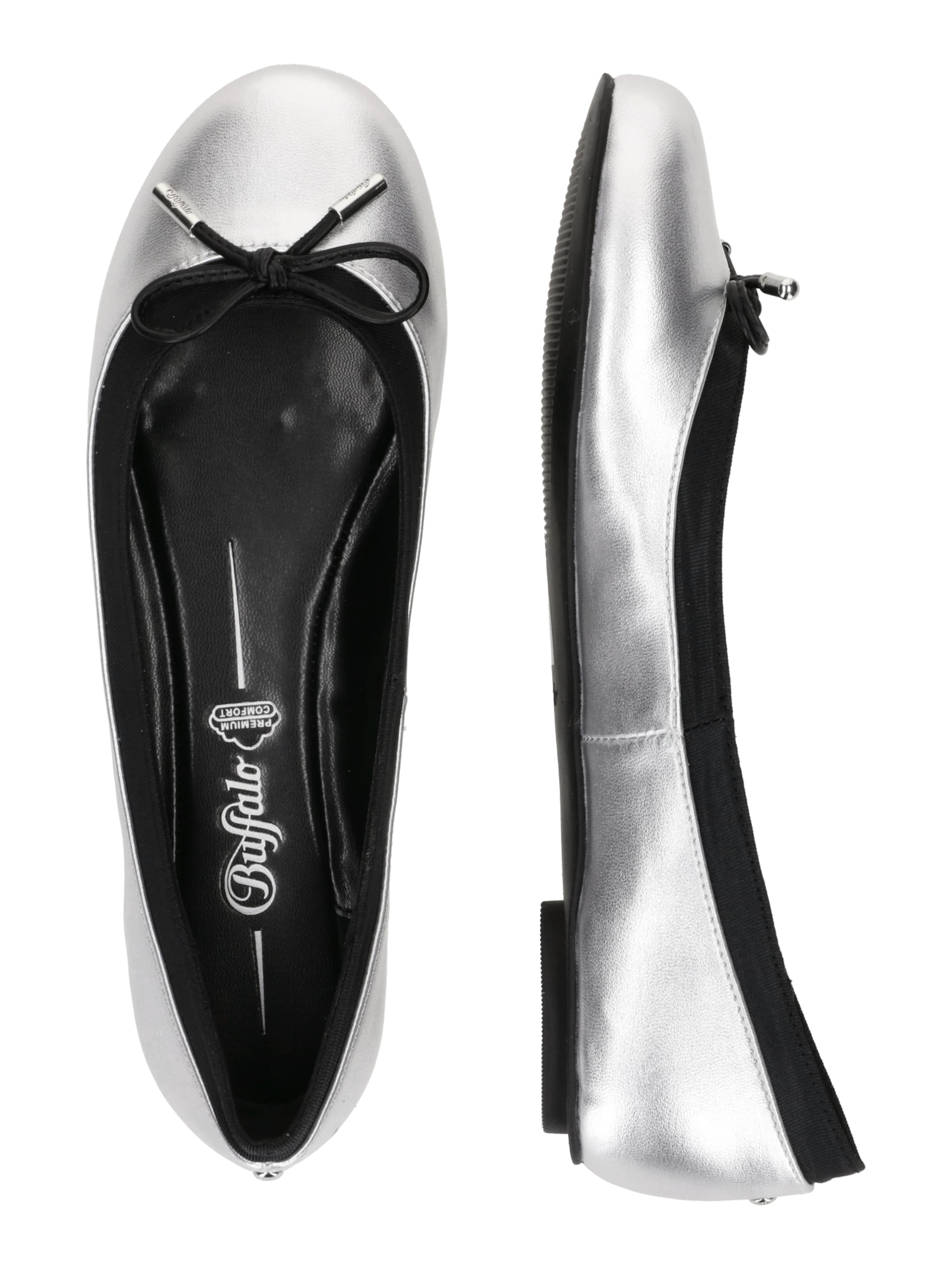 BUFFALO Балетки 'BALLET' в Серебристый