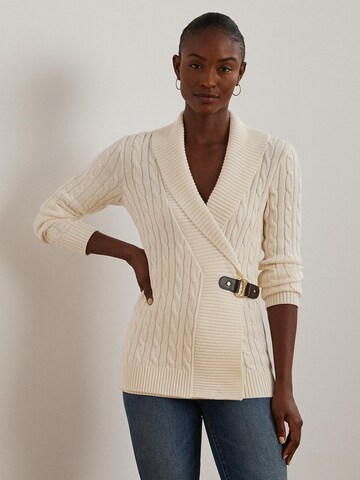 Lauren Ralph Lauren Knit cardigan 'DONATO' in Beige: front