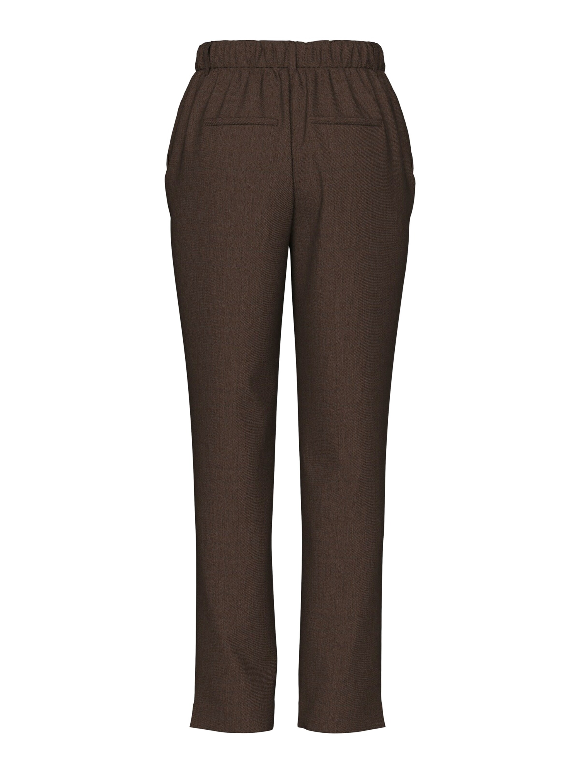 PIECES Regular Pleat-front trousers 'PCKamil' in Brown