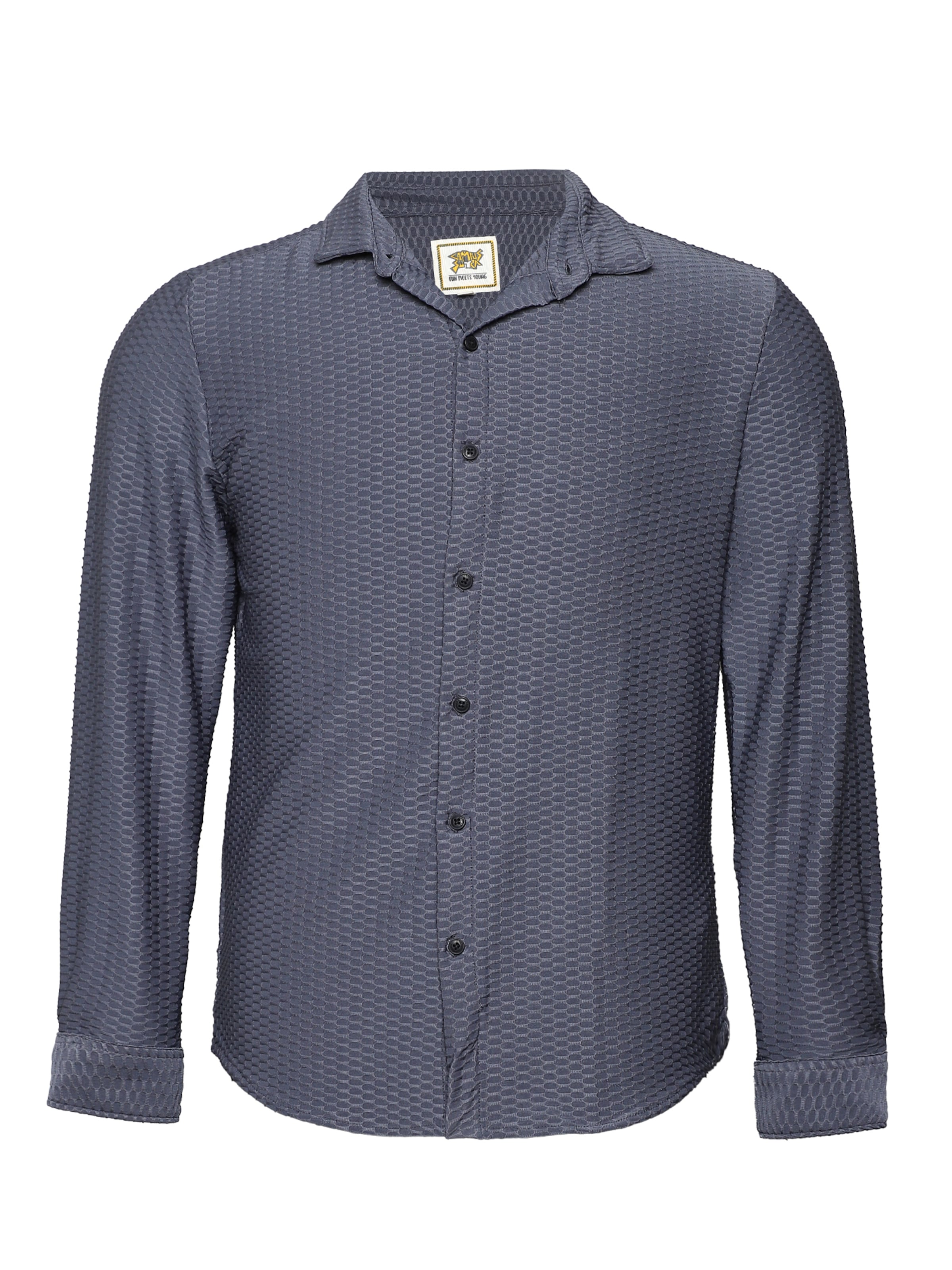 Campus Sutra Klasický střih Košile ' Wendy ' – šedá: přední strana