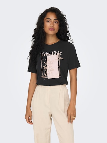 ONLY - Camiseta 'ONLFREE' en negro: frente