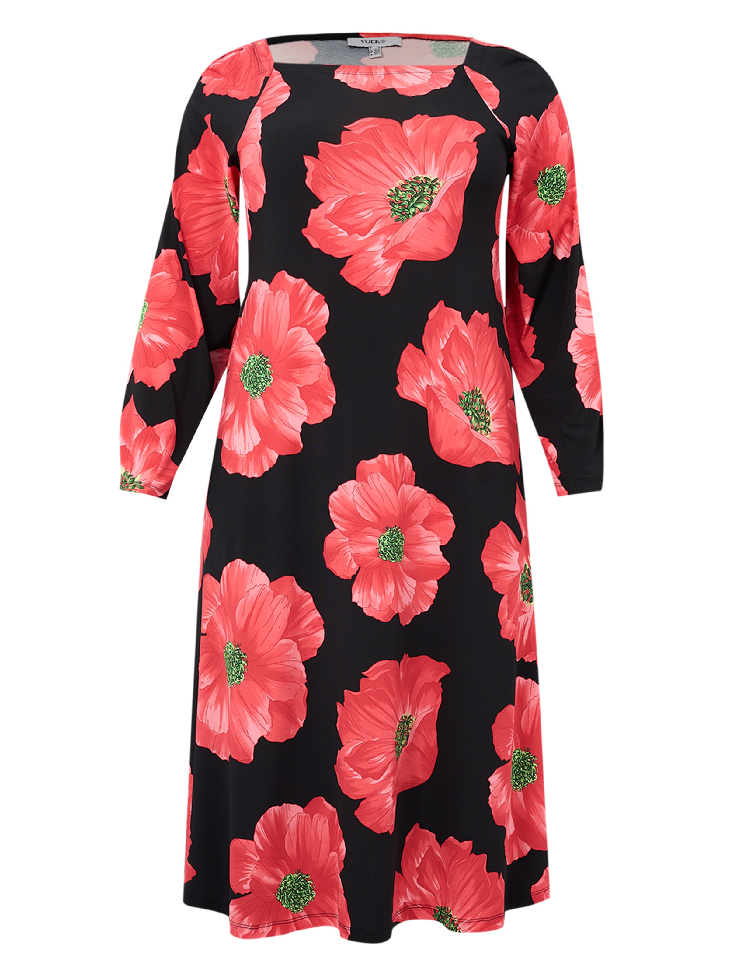 YOEK Jurk in Rood: voorkant