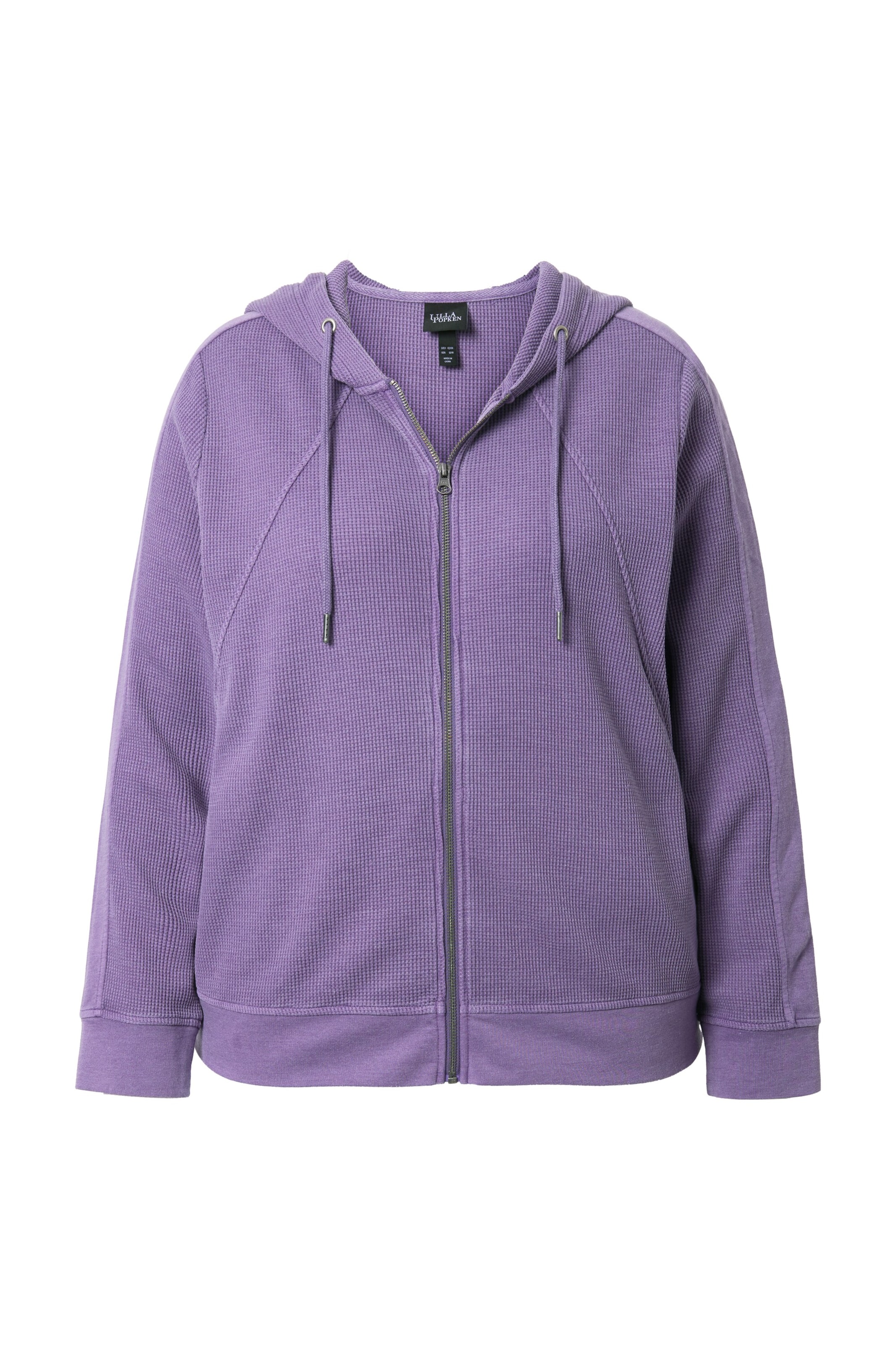 Ulla Popken Sweatjacke in Lila: Vorderseite