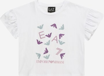 T-Shirt EA7 Emporio Armani en blanc : devant