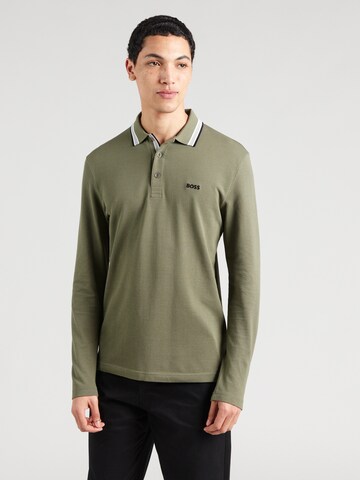 BOSS Poloshirt 'Plisy' in Grün: Vorderseite