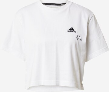 ADIDAS SPORTSWEAR Functioneel shirt 'Scribble Embroidery ' in Wit: voorkant