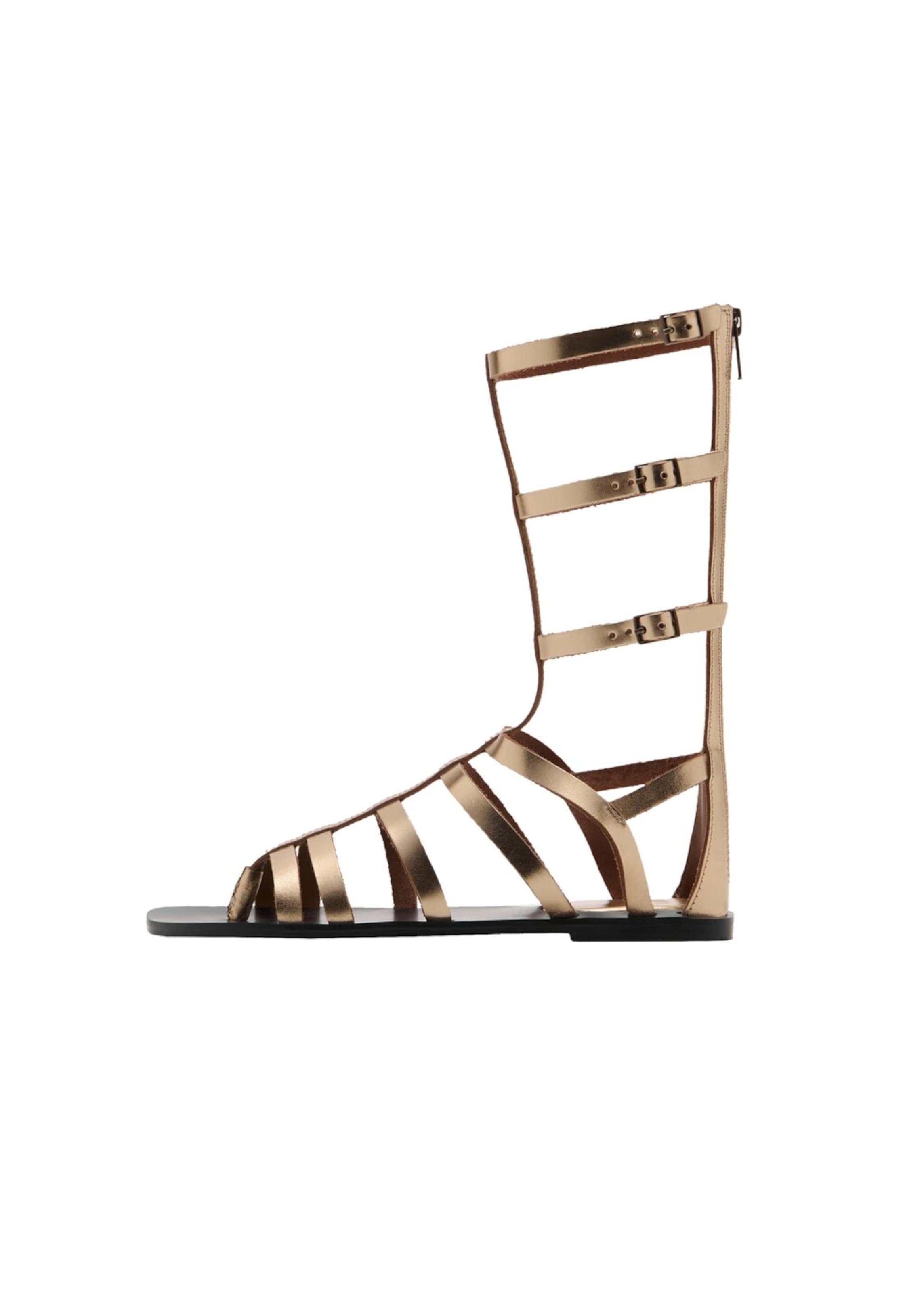 MANGO TEEN Sandals 'Ember' in Gold: front