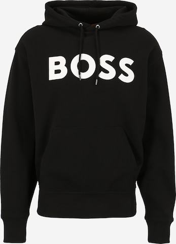 BOSS Orange Sports sweatshirt in Black: front