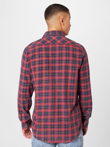 Scalpers Regular fit Button Up Shirt 'Mark' in Red